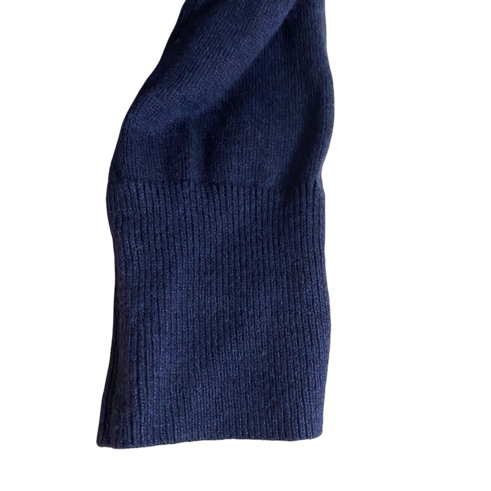 Lands’End navy blue cashmere blend button up long sleeve cardigan sweater size S - Picture 4 of 14